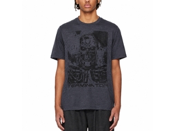 Rockinstone Terminator Black And Blu Heather Navy Adult T-shirt Size:xxl
