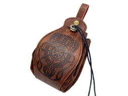 2026 Bolsa de Couro Falso Medieval com Cordão (dragão) S/MARCA