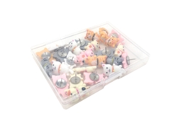 Pacote com 30 Alfinetes para Gatos. Tachinhas Fofas para Fotos, Mapas de Parede e Murais de Avisos BRILVIBERA