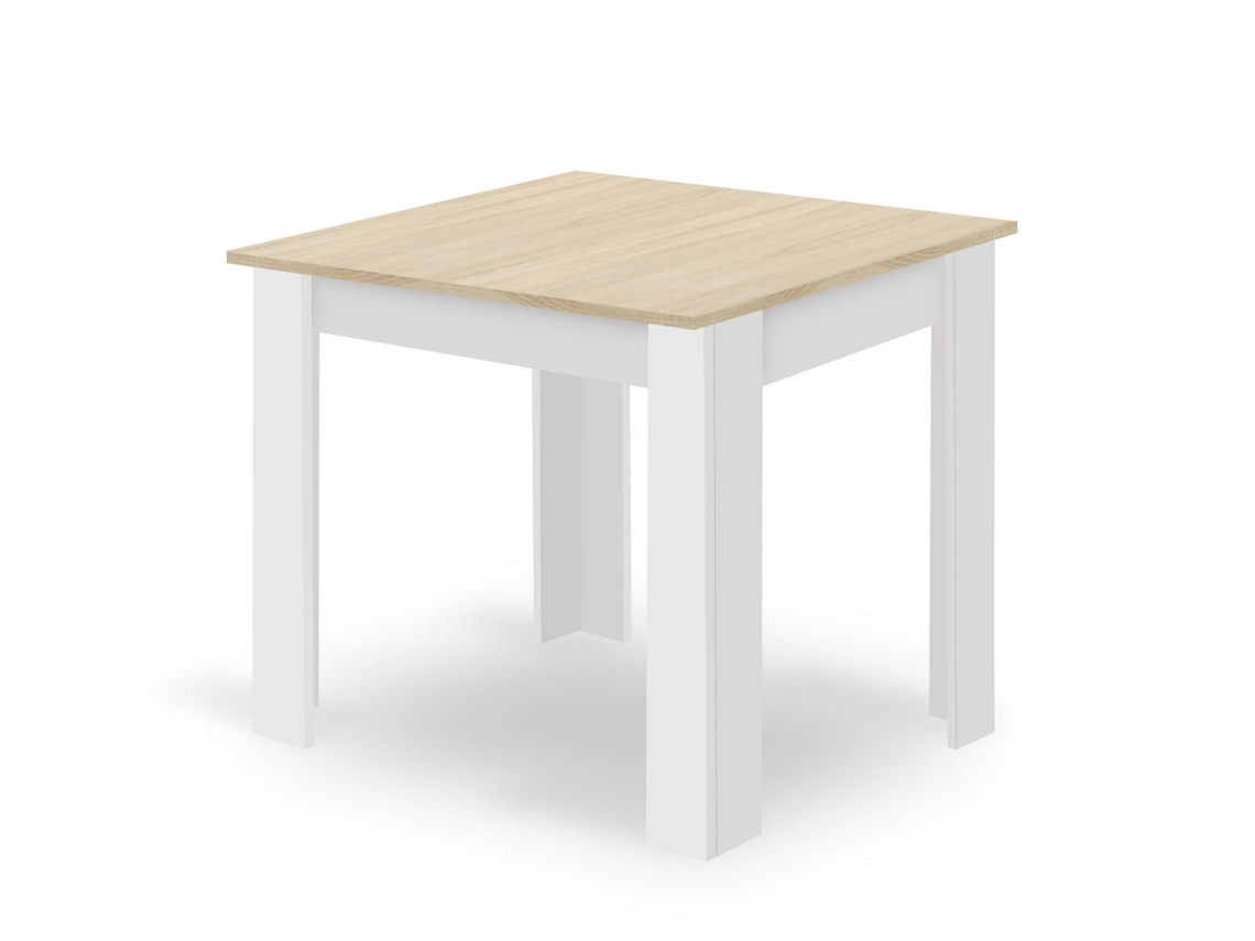 Mesa Np 80x80 Carvalho Sonoma Branco Leobert
