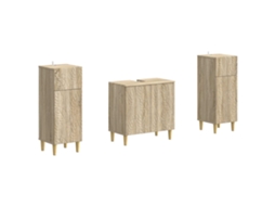 Vidaxl Conjunto De Armário De Banheiro Com 2 Peças Delft