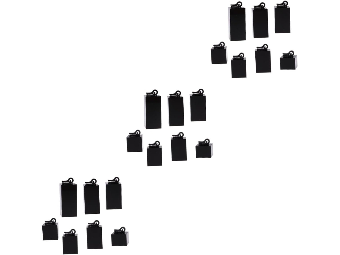 Suporte Para Anéis Com 21 Peças, Estojo Para Anéis, Expositor Preto, Suporte Para Brincos