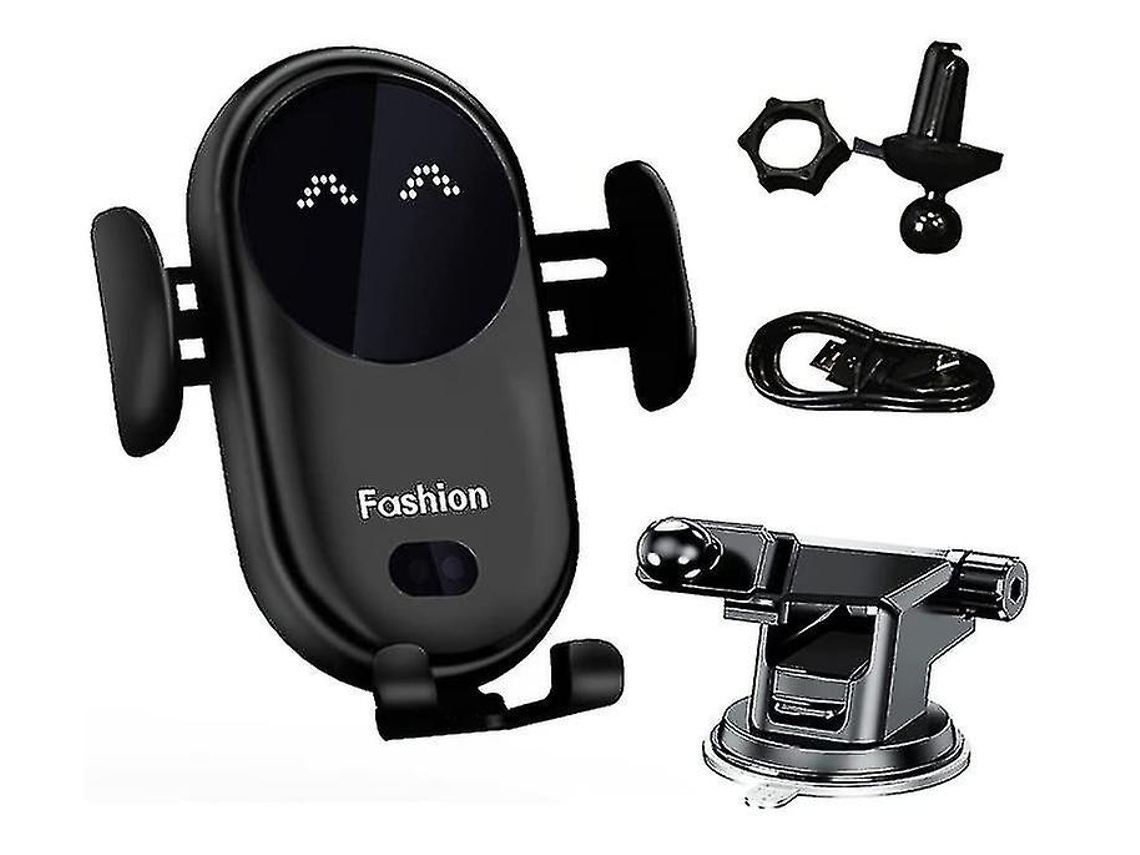 Carregador Carro Qi Auto Fixação Giratório Ios Yizhood Preto