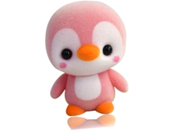 2 Miniaturas De Pinguins Pelúcia Aveludada Para Mesa