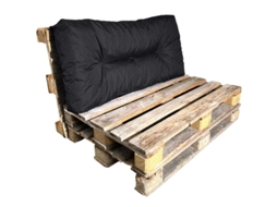 Almofada Para Paletes Conjunto Poliéster Bananair 120x60 Cm Preto