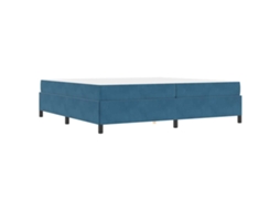 Conjunto 1 Estrutura Da Cama Vidaxl Azul Tecido (200 X 200 Cm)