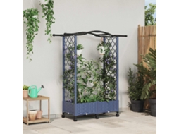 Vidaxl Cama Elevada Com Treliça E Telhado Cinzento 124 X 40 X 129 Cm