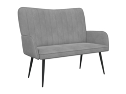Sofá para 2 Pessoas Cinzento claro 115 X 61 X 87 Cm Veludo MAISON EXCLUSIVE (v)