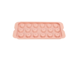 Bandeja de Gelo Tampa com 18 Cubos, Material PP Diamante Rosa, Ideal para Alimentação, Molde de Gelo Bonito