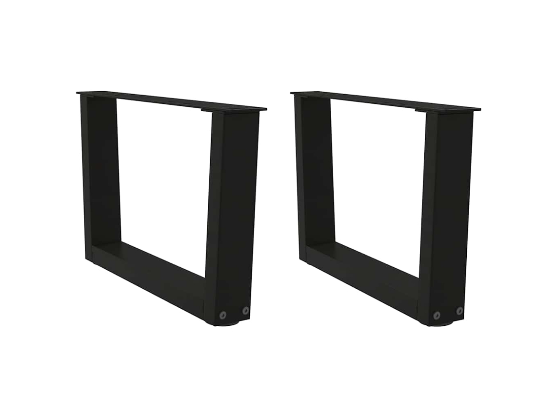 Vidaxl Pés Para Mesa De Centro Em V, 2 Peças, Preto, 60x(30-31,3) Cm, Aço