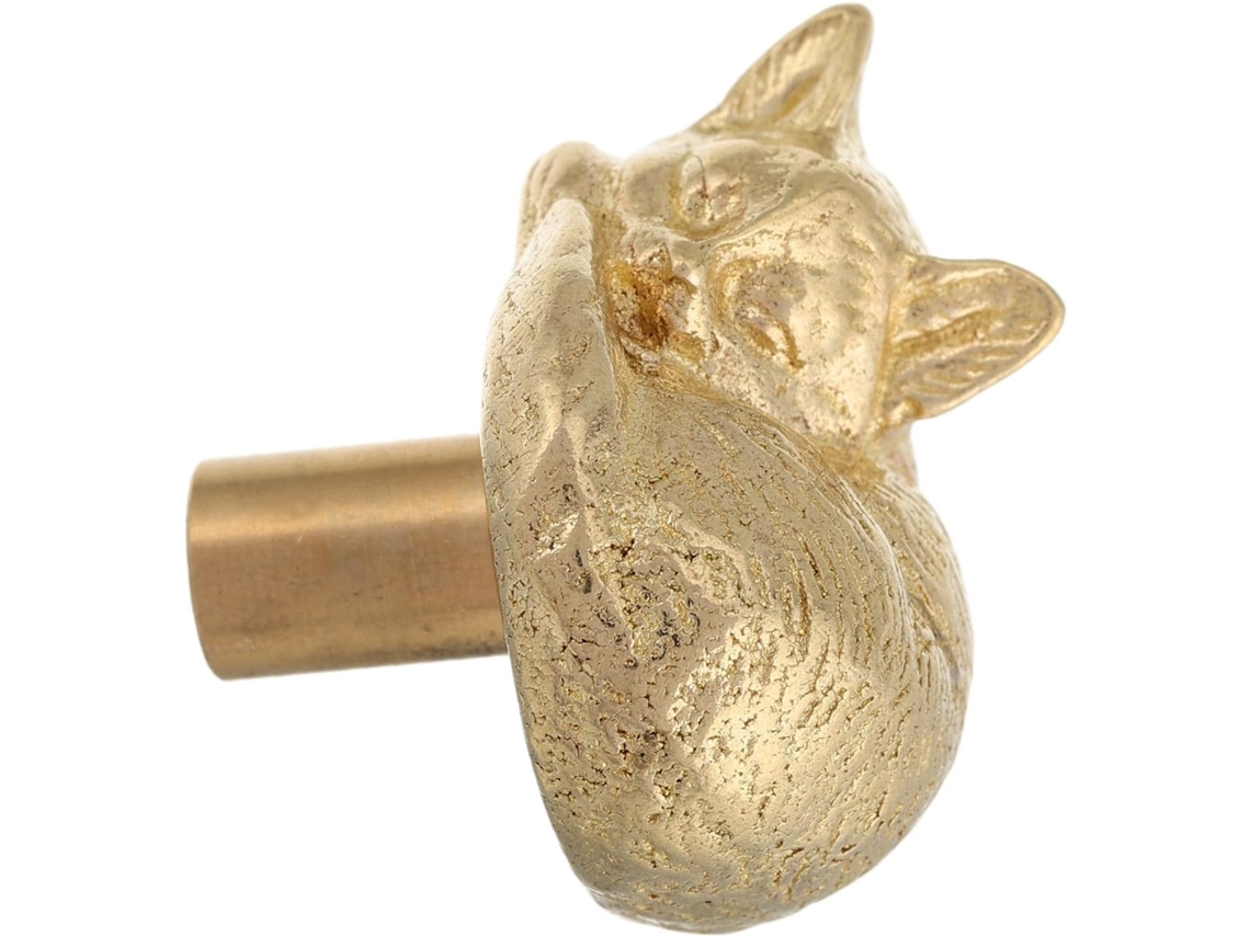 Puxador Mikikit Golden Copper Cat Para Armários, Fácil Instalação E Acabamento Refinado, Ideal Para Gavetas E Armários