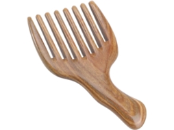 Pente de sândalo com dentes longos, naturalmente aromático e Belo.