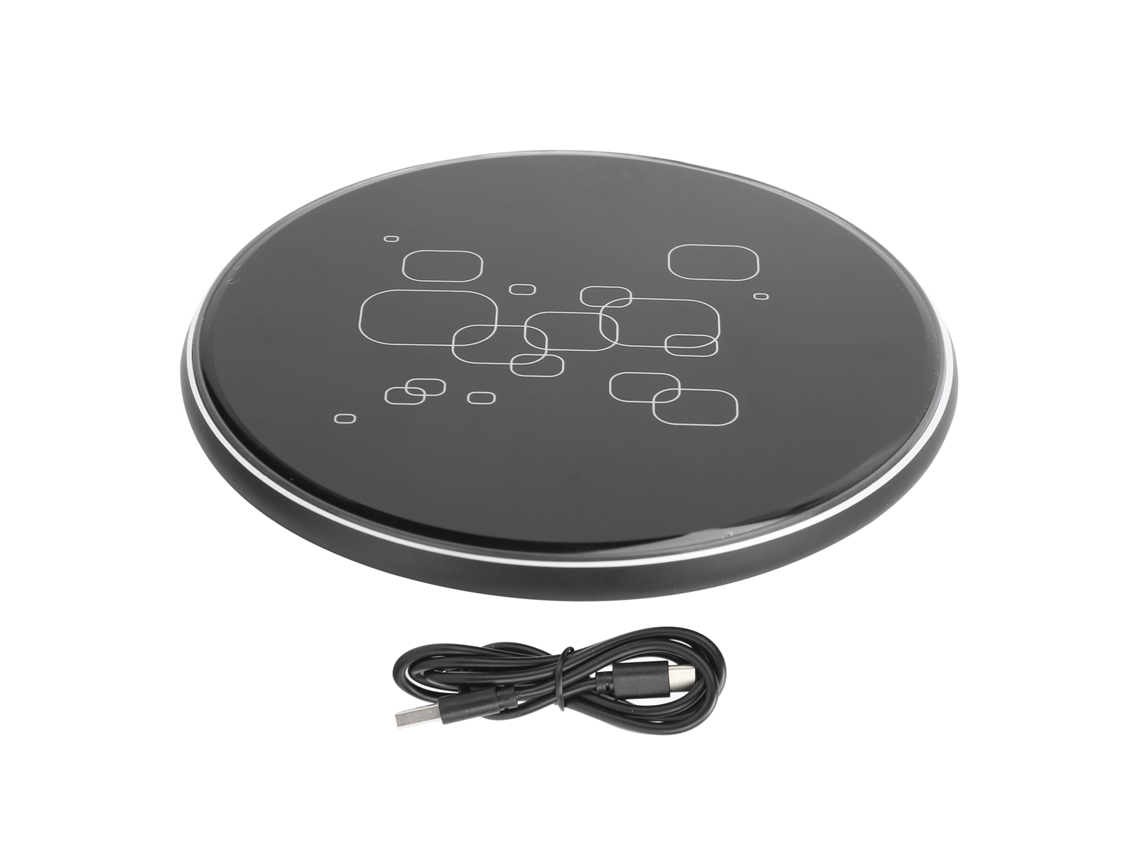 Base de carga inalámbrica Kuulaa 15 W para teléfonos, con sensor inteligente, negra | S/MARCA