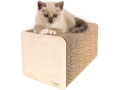 Poste Para Arranhar Gatos Creative Pets 37 X 21 X 21 Cm Cartão Arranhador Protege Móveis