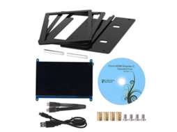 Capa De Tela Tática De 7 Polegadas 1024*600 Hdmi Com Suporte De Metal Para Raspberry Pi