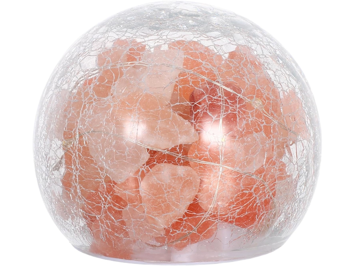 Luminária Noturna De Sal Cristalino Natural Do Himalaia 4.5v Com Luz Quente E Decorativa, Tamanho Pequeno