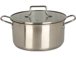 Panela De Brinquedo Em Aço Inoxidável Com Tampa De Vidro Jogo Educativo De Cozinha 22cm Koopman