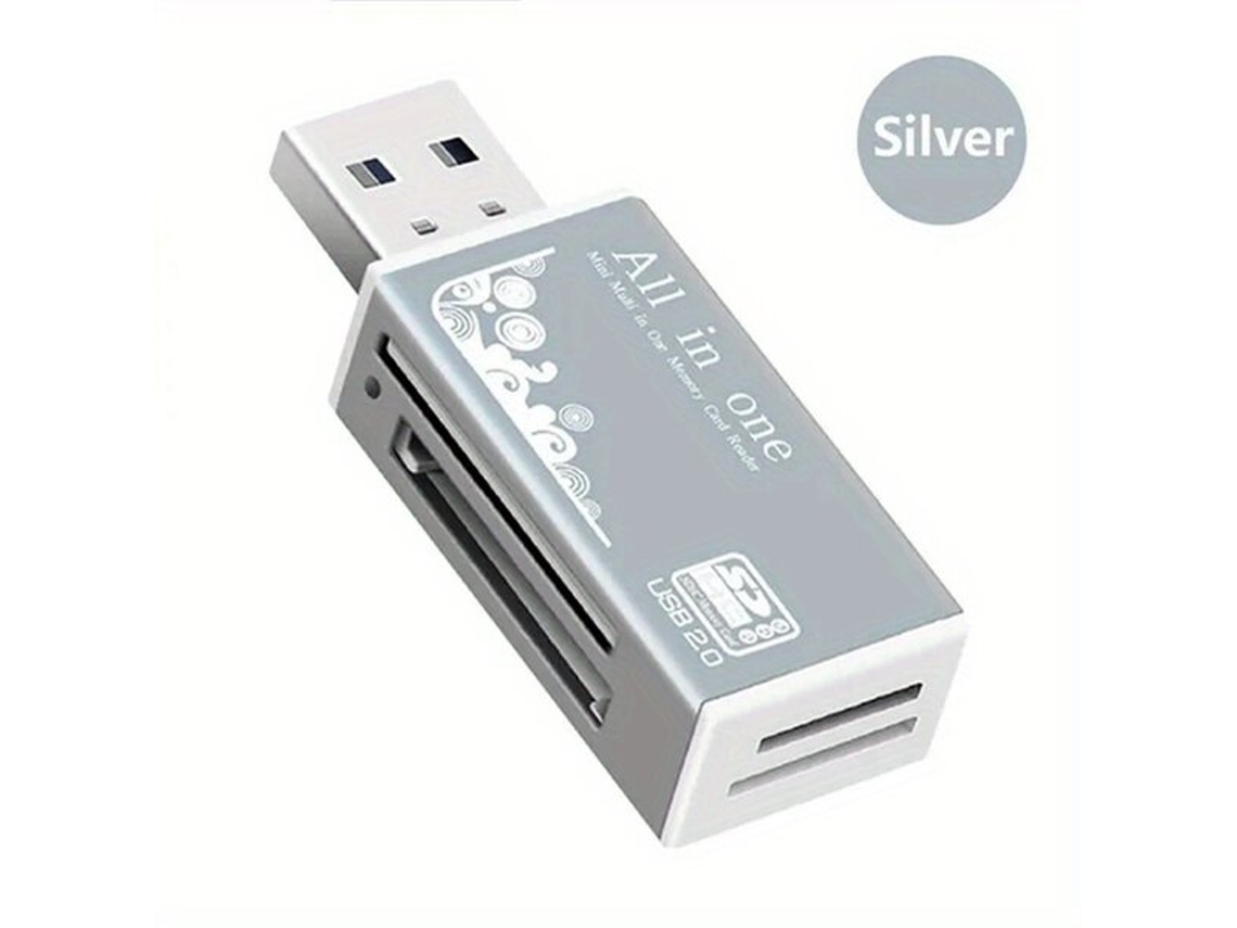 Adaptador De Leitor De Cartão Usb 2.0 4 Em 1 Tadvyyvayotoy