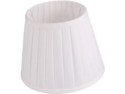 Capa Plissada Em Tecido Bege, Com 22 Cm De Diâmetro Na Base, Para Lâmpada E27 De Uso Interno/externo, Lustre Ou Arandela.