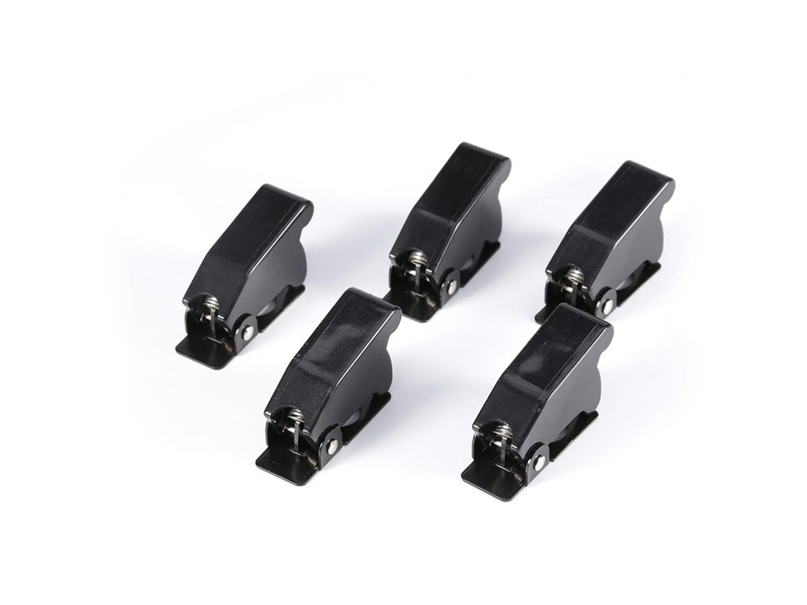 5 Peças de Capa Protetora de Interruptor de Palanca Preta para Coche Safety Switch Flip Cover Guard
