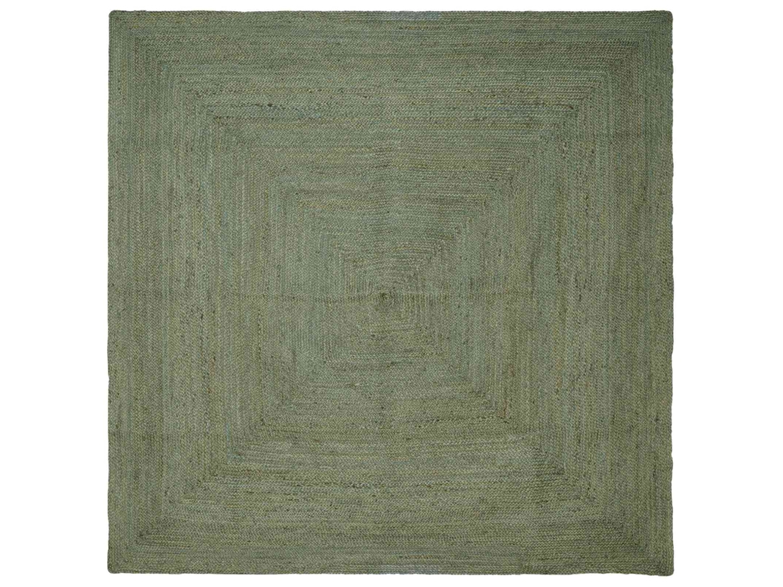 Conjunto 1 Carpete De Área Vidaxl Verde-azeitona Juta (200 X 200 Cm)
