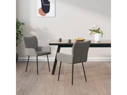 Cadeiras De Jantar 2 Pcs Tecido Cinzento Claro Wsd6860 Lovely Home