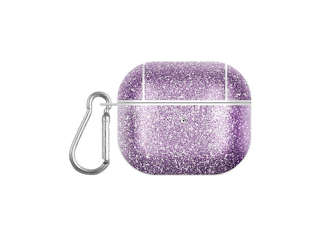 Camada para fone de ouvido Tws em policarbonato com textura Pele e Glitter. GIECY