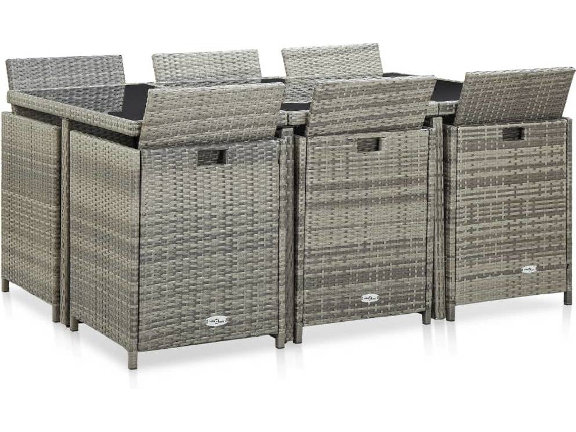 Conjunto de Sofás de Exterior VIDAXL Almofadões (11 Peças