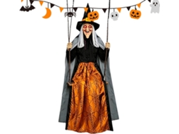 Acessórios De Decoração De Halloween Com Bruxa Balançando Em Tamanho Real |