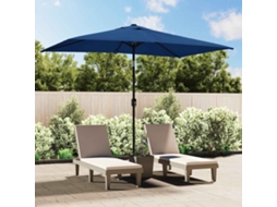 Vidaxl Guarda-sol De Exterior C/ Poste De Metal 300x200 Cm Azul Ciano