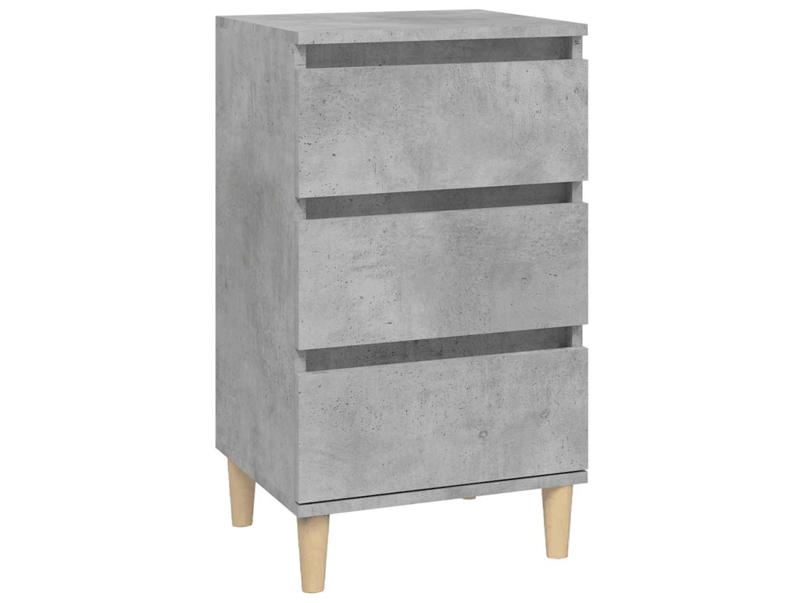 Bedside Cabinet, Bedside Cabinets Vidaxl Cinzeto Madeira Processada (n/a)