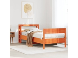 Vidaxl Cama Sem Colchão 75x190 Cm Madeira De Pinho Maciça Castanho-mel