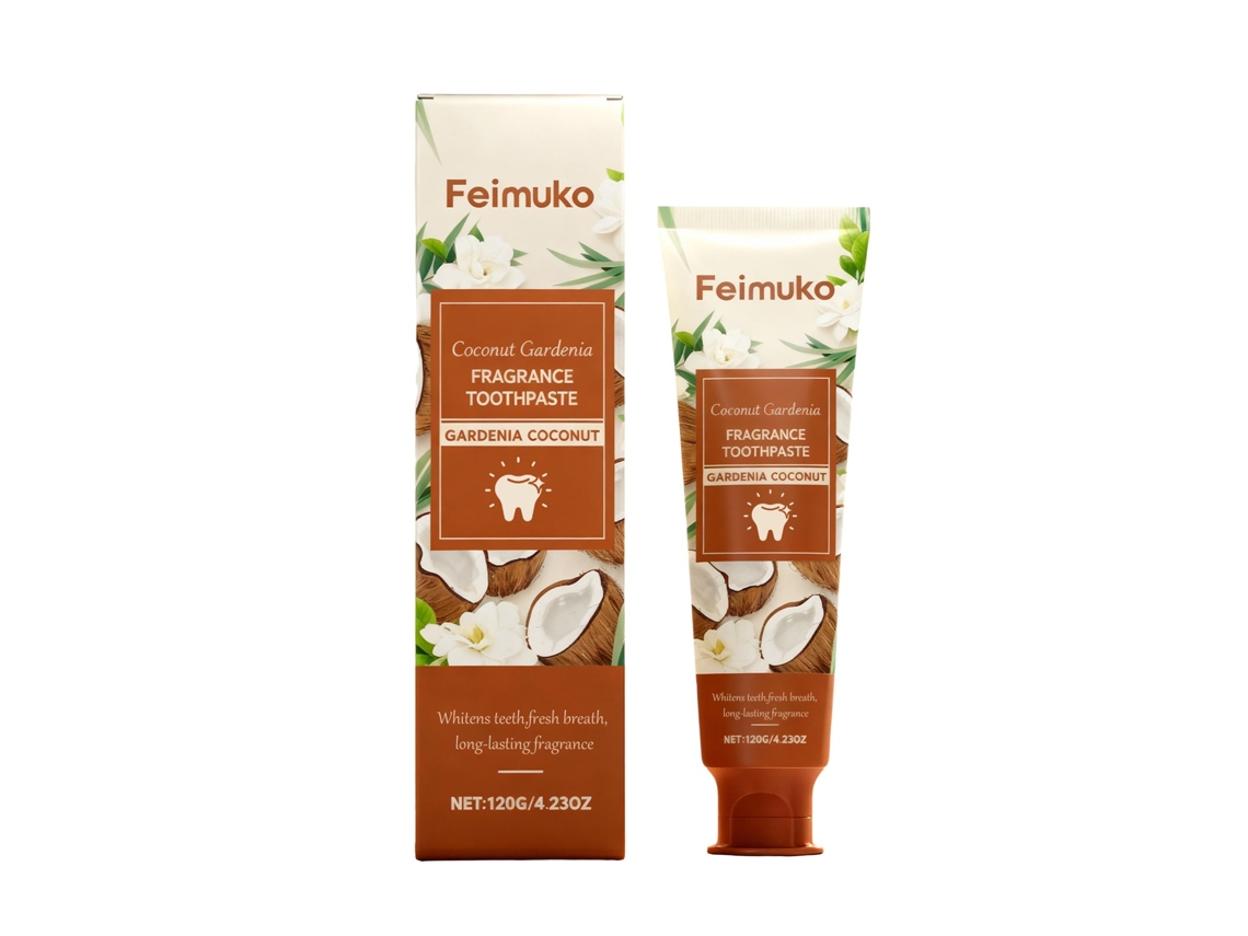 Pasta de Dentes Clareadora com Sabor a Flor de Côco para Sorrisos Mais Brilhantes LAXISCREED