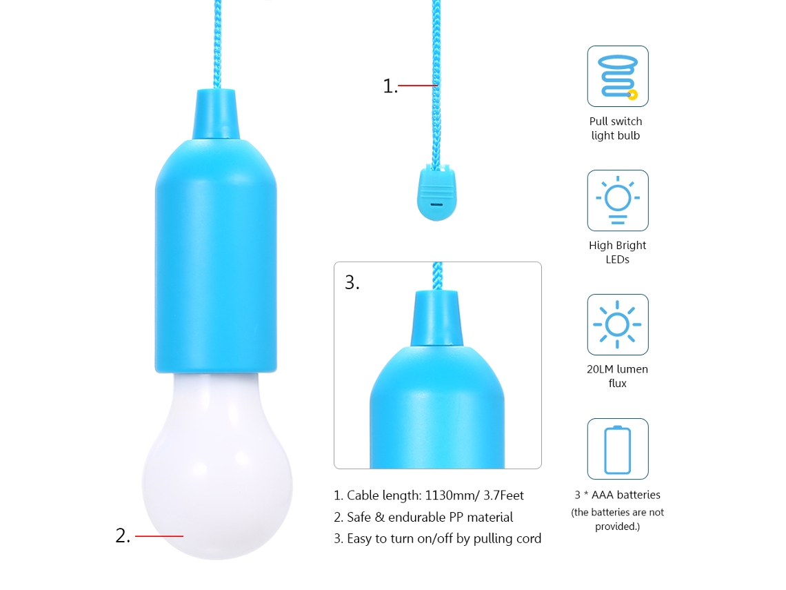 Rebe-lâmpada Led Tomshine 4.5v 0.5w Com Interruptor De Corda 3xaaa 6 Pacotes Design Suspenso Para Decoração Residencial E Festa