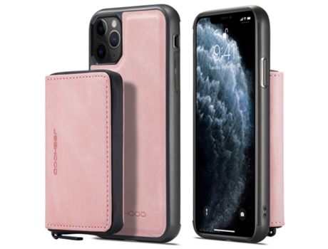Capa Para Iphone 11 Pro Jeehood Pele Sintética Anti-riscos Magnética Rosa