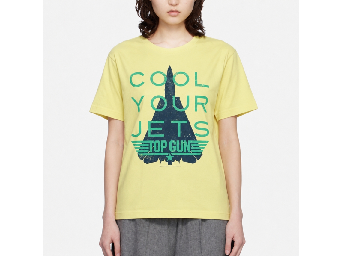 Rockinstone Top Gun Movie Cool Heather Yellow Adult T-shirt Size:xxxl