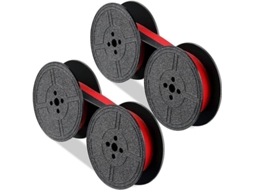 2 Pack Cinta De Máquina De Escribir Bobina Rojo Y Negro Reemplazo Para Máquinas De Escribir Negro Rojo