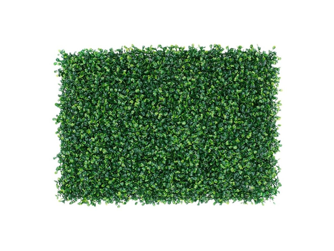 Conjunto de 2 Painéis Plantas Artificiais, Parede Verde com Vegetação, Parede de Fundo com Plantas Verdes Artificiais BRILVIBERA
