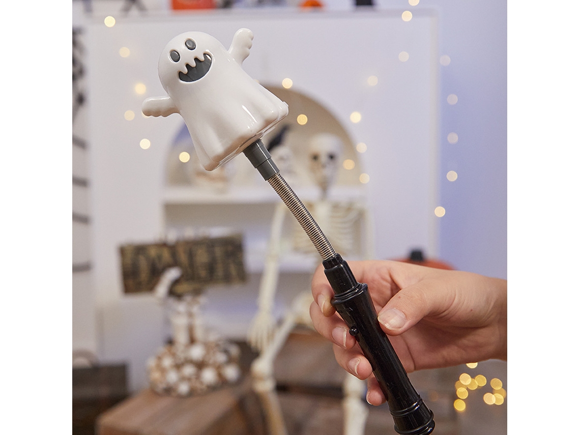 Lurelia Lanterna De Halloween Com Manivela, Fantasma Branco, Plástico, Estilo Europeu