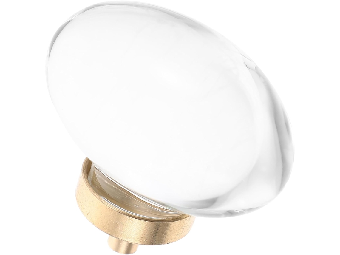 Puxadores De Cristal Fomiyes Com Base Cobre, Puxadores De Gaveta Cristal Dourado, Fáceis De Instalar, Sem Rebarbas