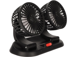 Ventilador Para Carro, Porta Usb, Cabeça Dupla, Silencioso, Rotação De 360°, Ventilador De Resfriamento Para Carro 5v