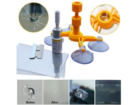 Kit Reparo Para-brisa Carro Com Resina Para Rachaduras E Lascas