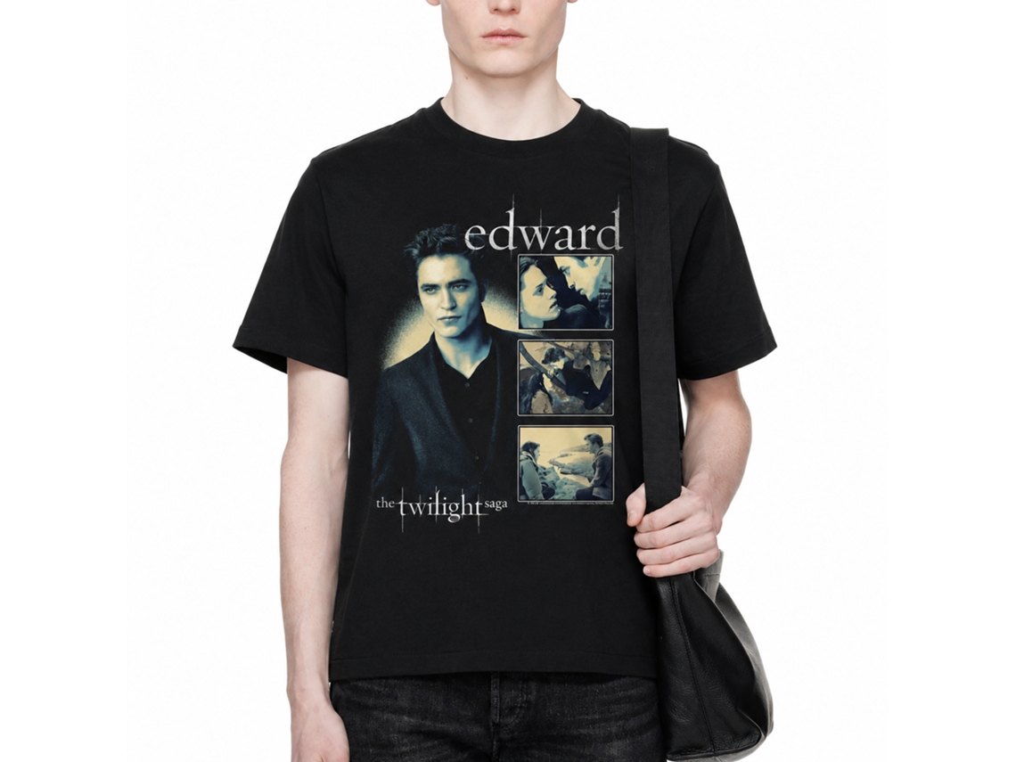 Rockinstone Twilight Movie Edward Multi Scenes Black Adult T-shirt Size:l
