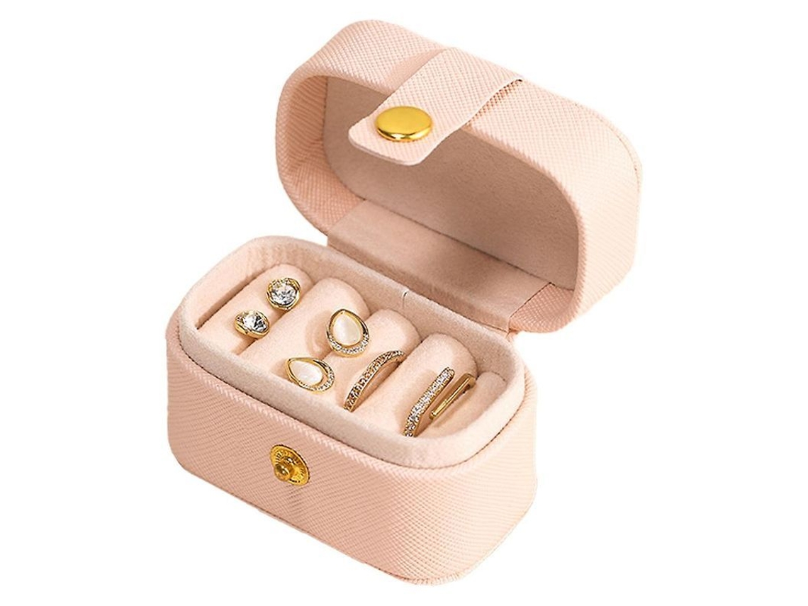 Caixa de Anéis Pequena Organizador de Joias Portátil para Viagem Mini Case Gnr