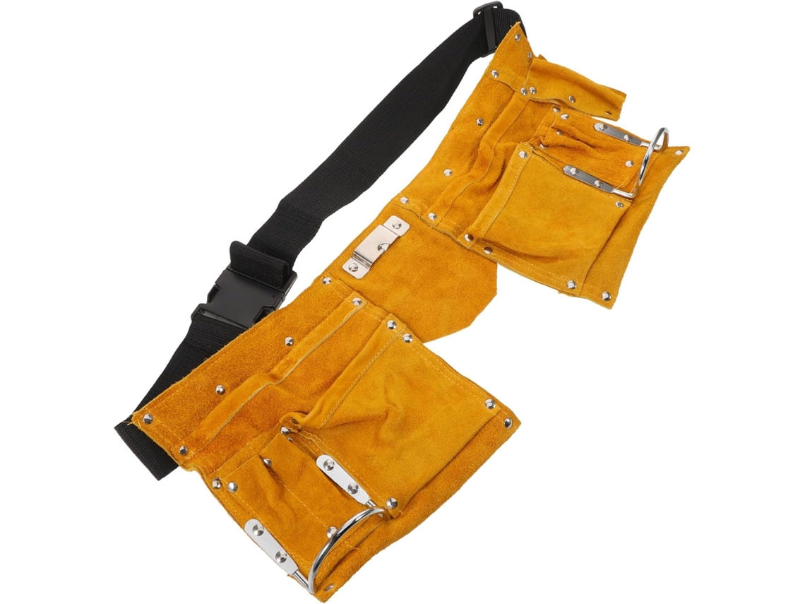 Bolsa Para Ferramentas De Eletricista Com Design Bolso Duplo E Fechos Seguros Em Couro Amarelo Tecido Oxford Trabalho