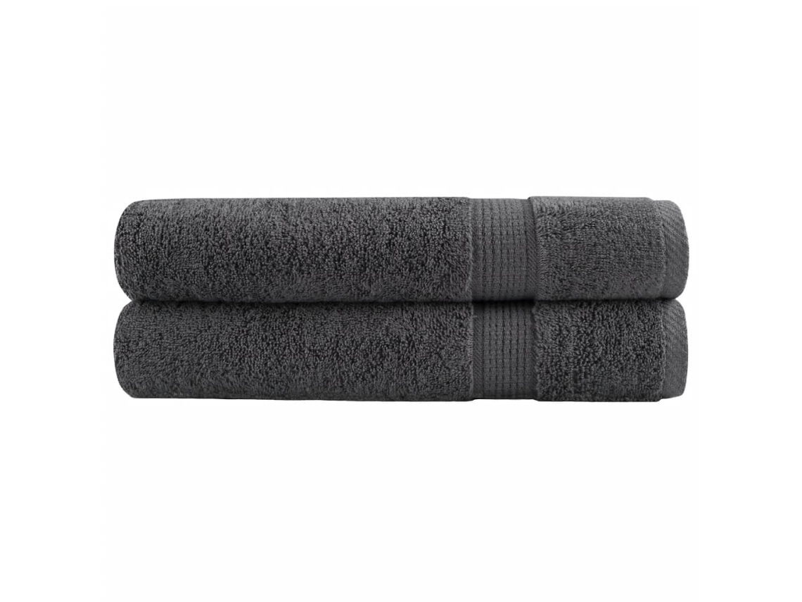 Vidaxl Toalhas Premium Solund 2 Pcs 100x200 Cm 600 Gsm Antracite