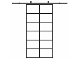 Vidaxl Porta Deslizante C/ Conj Ferragens 102x205cm Vidro Esg/alumínio