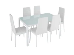 Conjunto TECTAKE de Mesa TECTAKE e 6 Cadeira TECTAKE de Jantar Brandenburg