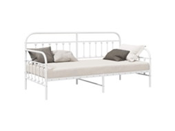 Estrutura de Cama de Dia Branco Aço Revestido a Pó MAISON EXCLUSIVE (107x203 cm)