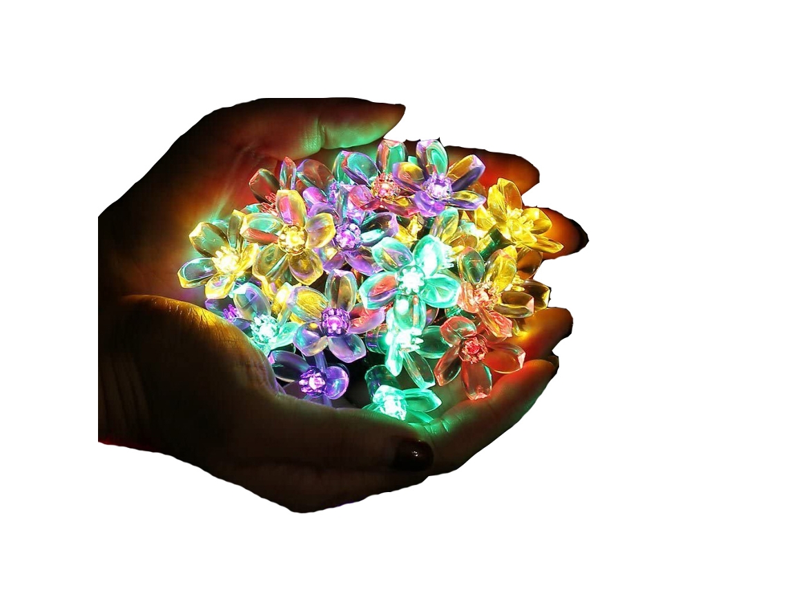 Cordão de Luz de Cerejeira Colorida 50 Leds 8 Funções